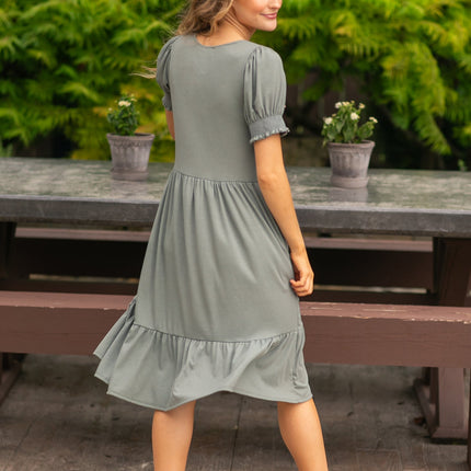 Jess Short Sleeve Midi Dress