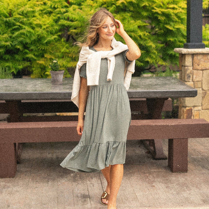 Jess Short Sleeve Midi Dress