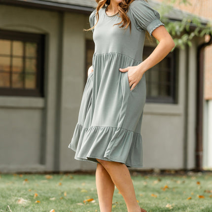 Jess Short Sleeve Midi Dress