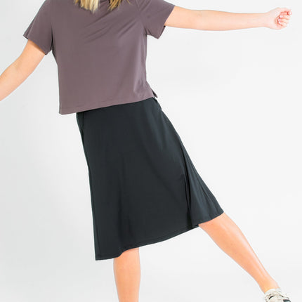 Jo Lightweight Active A-Line Midi Skirt