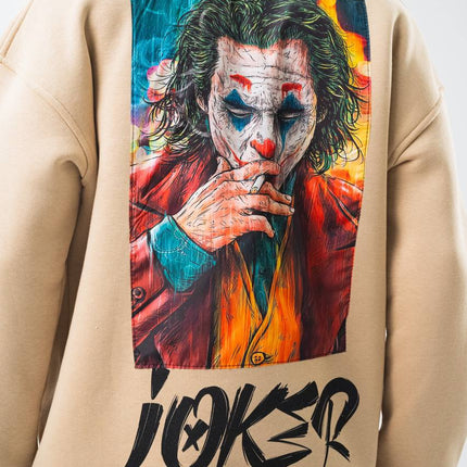 Oversize 'Joker' Graphic Hoodie - 'Put on a Happy Face' Streetwear Sweatshirt