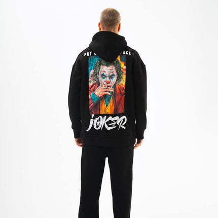 Oversize 'Joker' Graphic Hoodie - 'Put on a Happy Face' Streetwear Sweatshirt