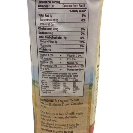 Einkorn Flour, Whole Wheat, Organic