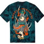 Tie Dye Black/Teal / Small