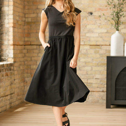 Kate Cap Sleeve Midi Dress