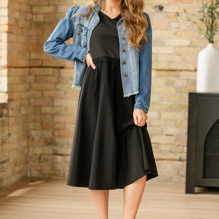 Kate Cap Sleeve Midi Dress