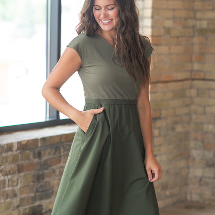 Kate Cap Sleeve Midi Dress