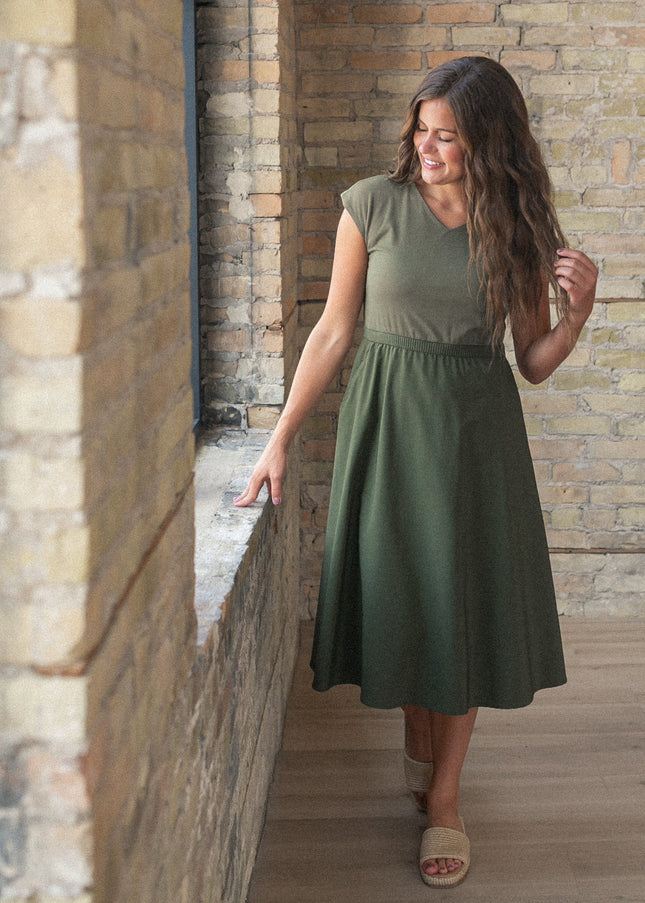 Kate Cap Sleeve Midi Dress