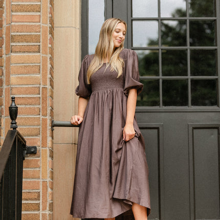 Kayleen Smocked Bodice Maxi Dress