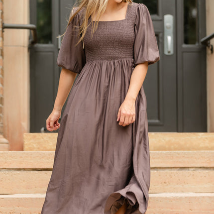 Kayleen Smocked Bodice Maxi Dress