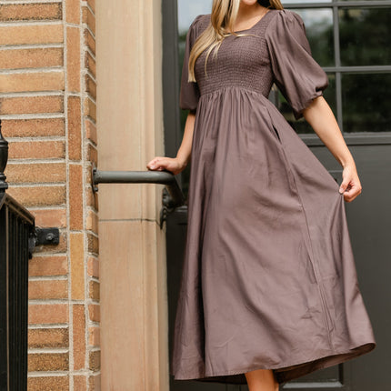 Kayleen Smocked Bodice Maxi Dress