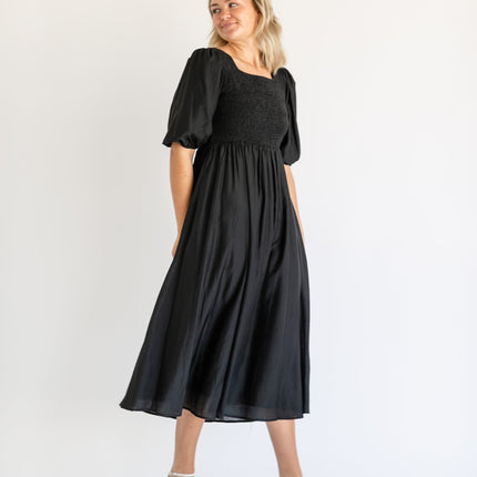 Kayleen Smocked Bodice Maxi Dress