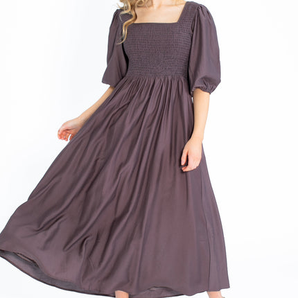 Kayleen Smocked Bodice Maxi Dress