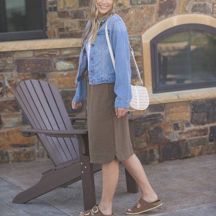 Kelly Drawstring Midi Skirt