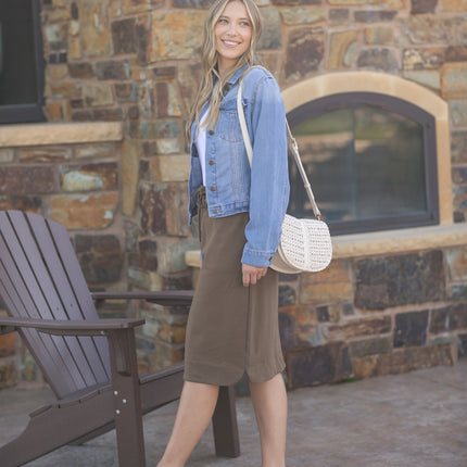 Kelly Drawstring Midi Skirt