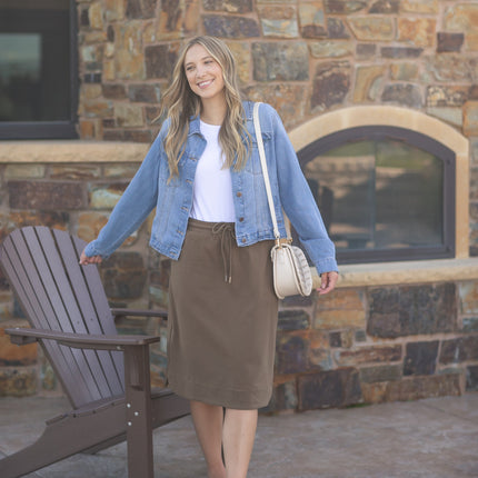 Kelly Drawstring Midi Skirt