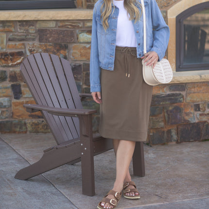 Kelly Drawstring Midi Skirt