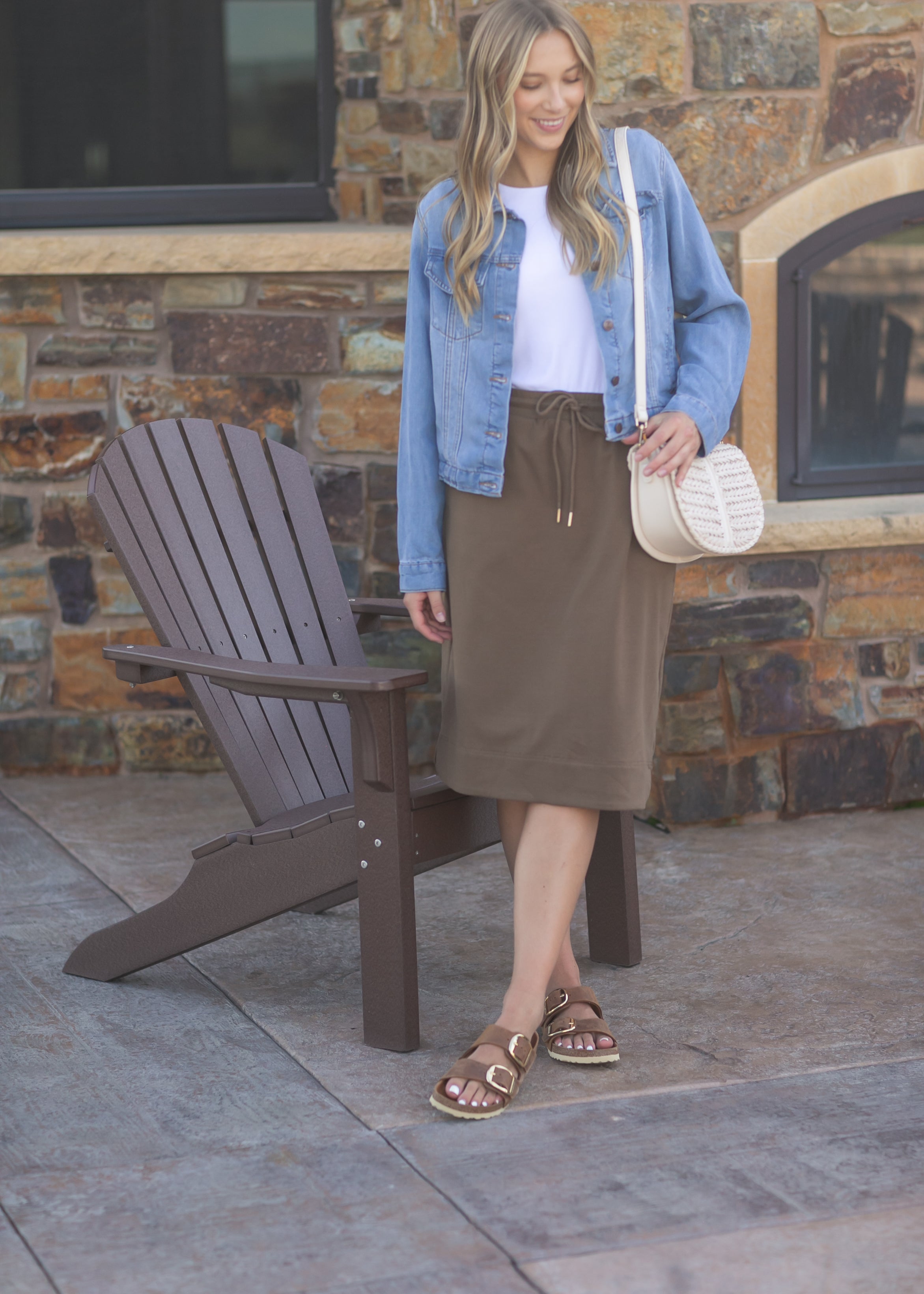 Kelly Drawstring Midi Skirt