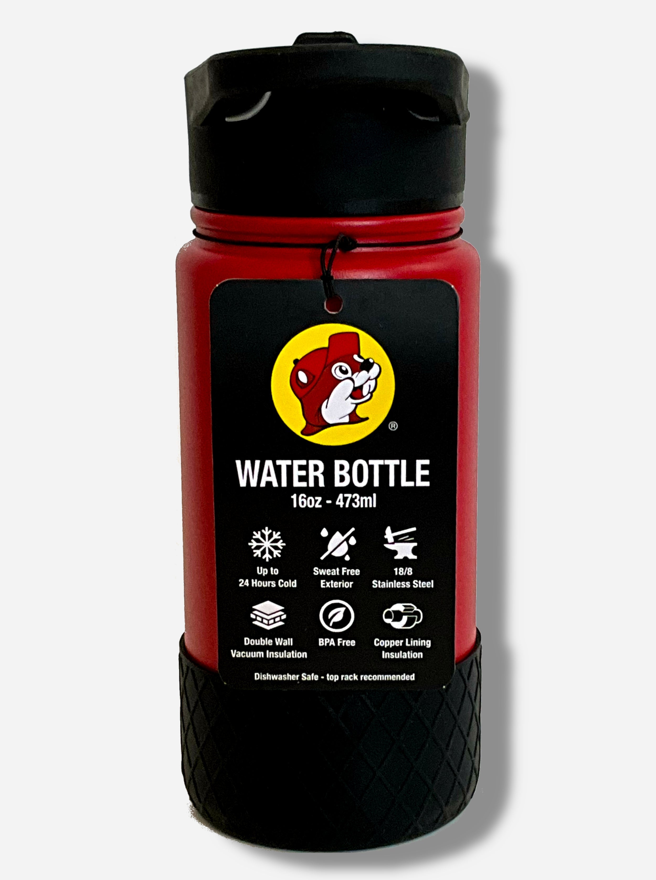 Buc-ee's Yukon Outfitters Red 16oz Water Bottle