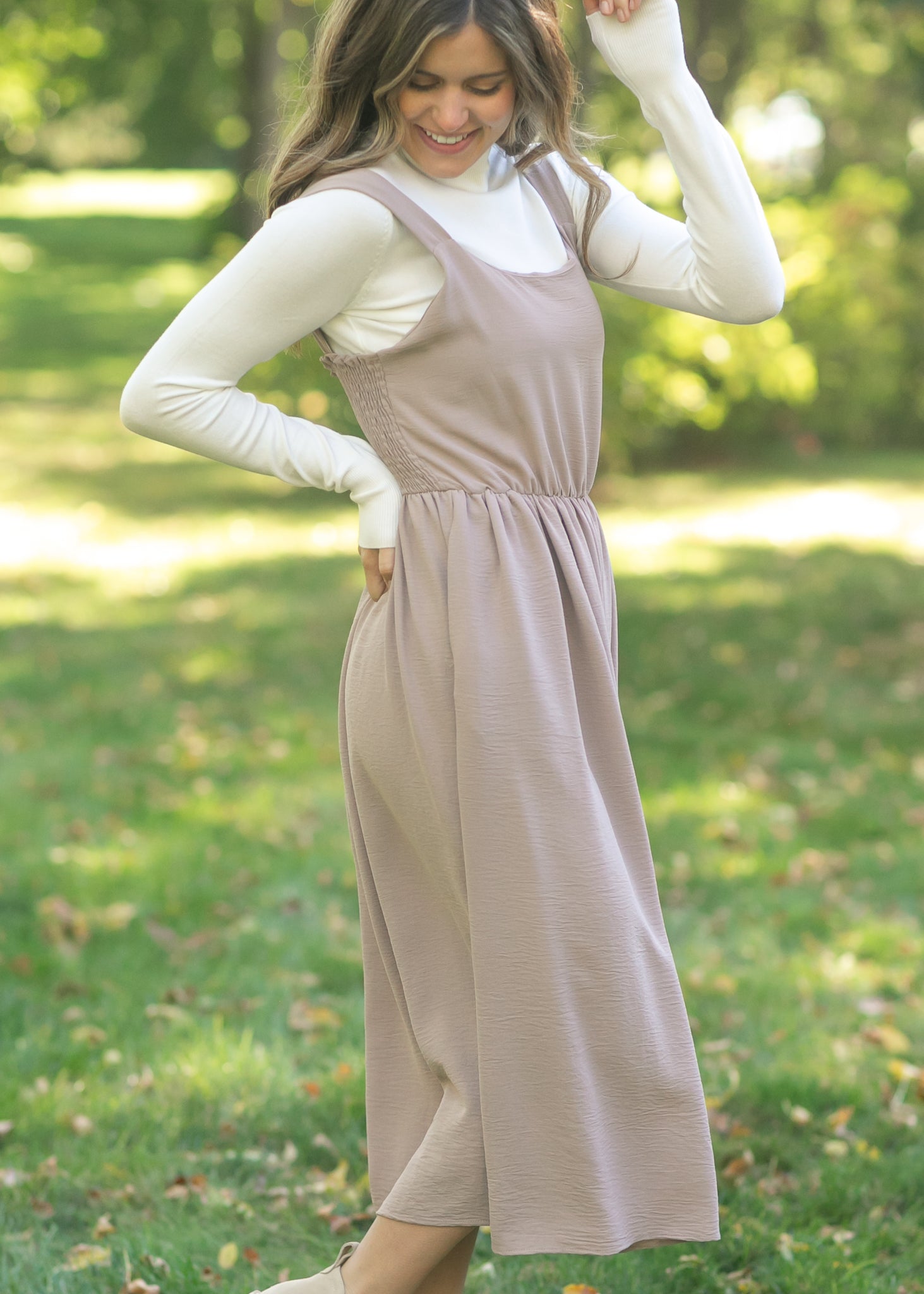 Laken Smocked Back Midi Dress