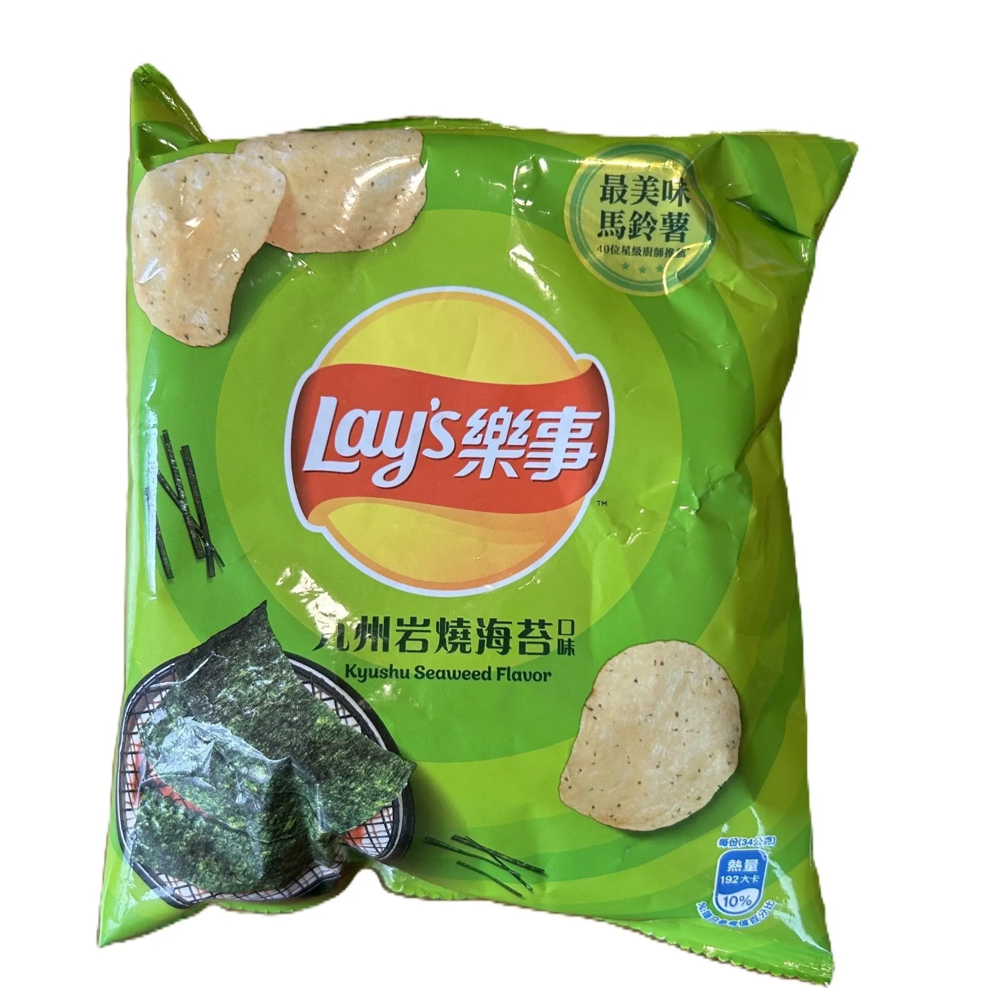 Lay’s Kyushu Seaweed Flavor – Savory Japanese-Inspired Potato Chips 65g Bag (Taiwan)