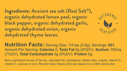 Real Salt® Organic Lemon Pepper (26 oz.)