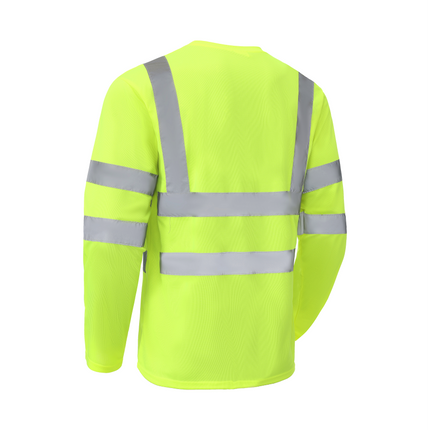 Ideal Club High Visibility ANSI/ISEA 107-2020, Type R, Class 3 Neon Long Sleeve Safety Shirt