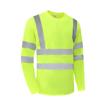 Ideal Club High Visibility ANSI/ISEA 107-2020, Type R, Class 3 Neon Long Sleeve Safety Shirt