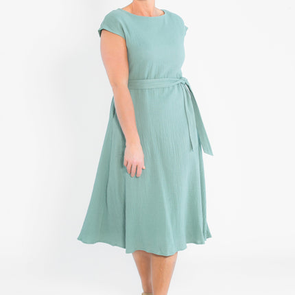 Lily Gauze Belted Midi Dress - FINAL SALE