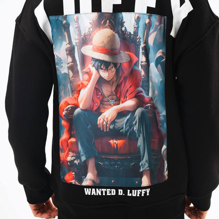 Oversize 'Luffy' Hoodie - One Piece Anime Graphic Sweatshirt - Wanted D. Luffy
