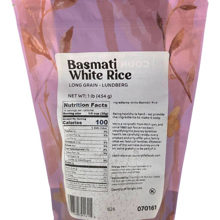 Basmati Rice, White, Lundberg