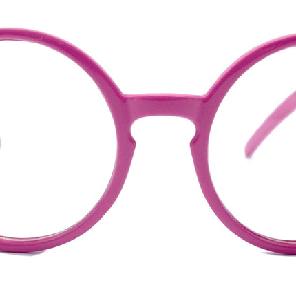 Mabel, (Premium) True Round vintage eyeglasses (NON Prescription) (Dark Pink) Circle Eye, Medium, Protective Eyewear. NY Fifth Avenue