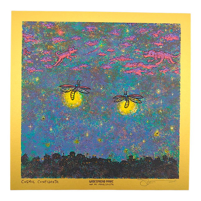Marq Spusta "Cosmic Confidante" (Gold) Mini Print