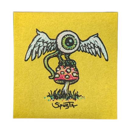 Marq Spusta Flying Eyeball (Chartreuse) Micro Print
