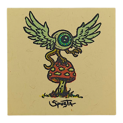 Marq Spusta Flying Eyeball (Tan Recycled) Micro Print