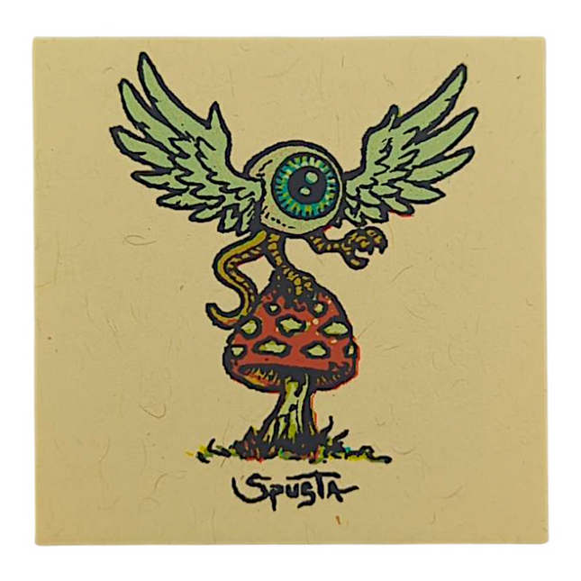Marq Spusta Flying Eyeball (Tan Recycled) Micro Print