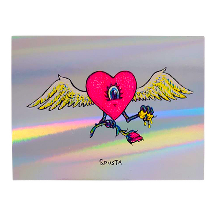 Marq Spusta Flying Heart with Rose (Foil) Micro Print