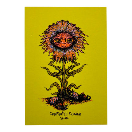 Marq Spusta "Frustrated Flower" (Absinthe) Micro Print