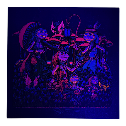 Marq Spusta "Happy Harvesters" (Black Shimmer) Mini Print