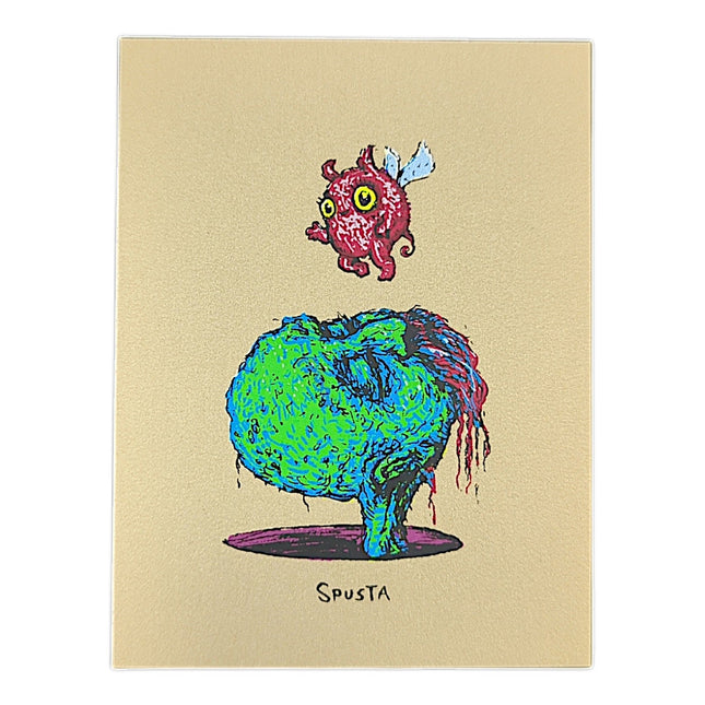 Marq Spusta Head in a Hole (Listening Gold) Micro Print