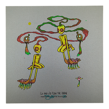 Marq Spusta "Lu and Jo Flow the Know" (Silver Shimmer) Mini Print