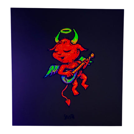 Marq Spusta "Mandolin Angel" (Absinthe) Micro Print