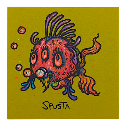 Marq Spusta Third Eye Fish (Chartreuse) Micro Print