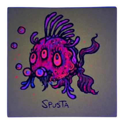 Marq Spusta Third Eye Fish (Chartreuse) Micro Print