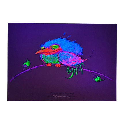 Marq Spusta "Pleased and Perched" (Antique Copper Shimmer) Mini Print