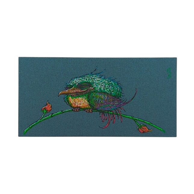 Marq Spusta Pleased and Perched (Dark Teal Shimmer) Micro Print