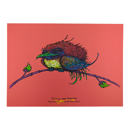 Marq Spusta "Pleased and Perched" (Magma) Mini Print