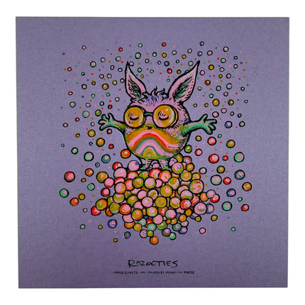 Marq Spusta "Razooties" (Purple Shimmer) Mini Print