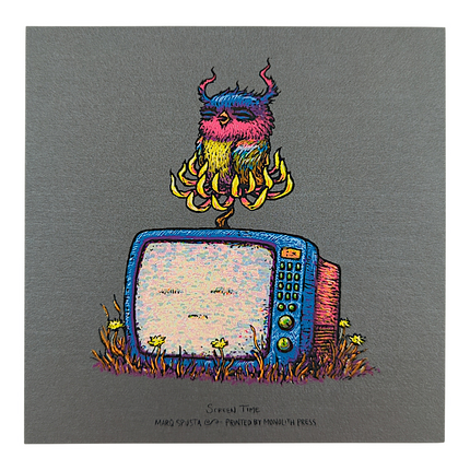 Marq Spusta "Screen Time" (Wet Cement) Mini Print