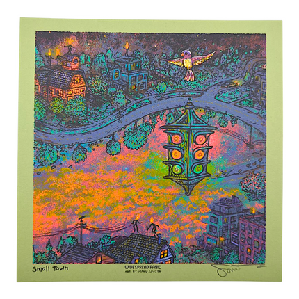 Marq Spusta "Small Town" (Green) Mini Print